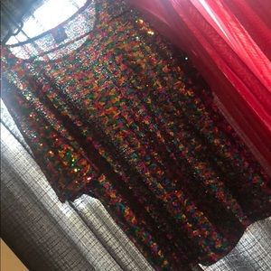 Colorful sequence shirt